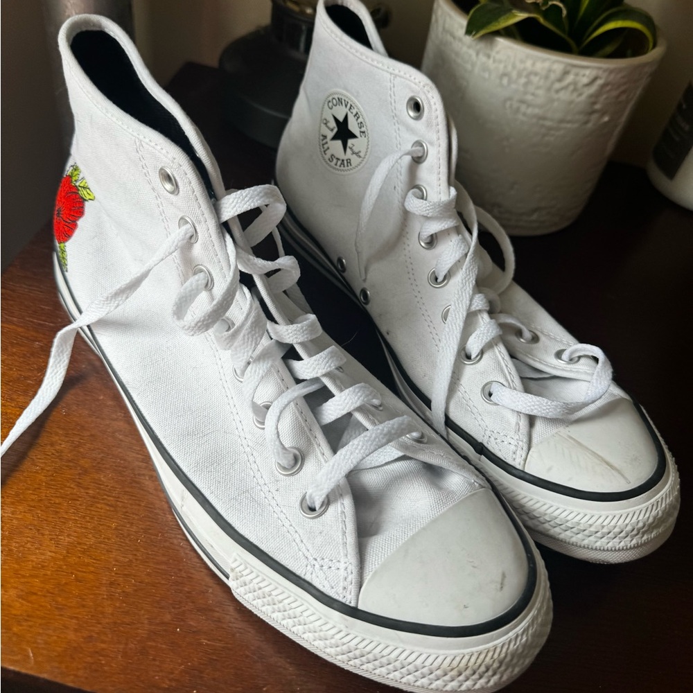 Converse White High-Top Sneakers